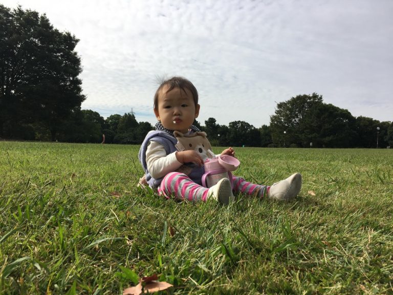 公園で滑り台を滑ってきたよ