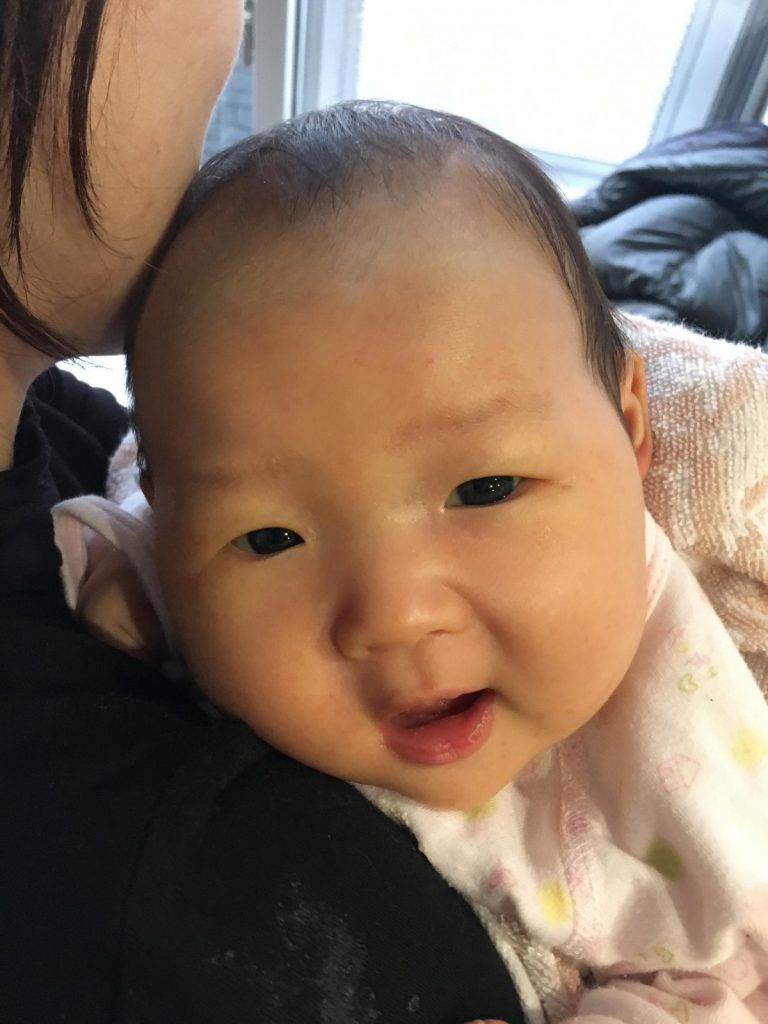 母に挨拶